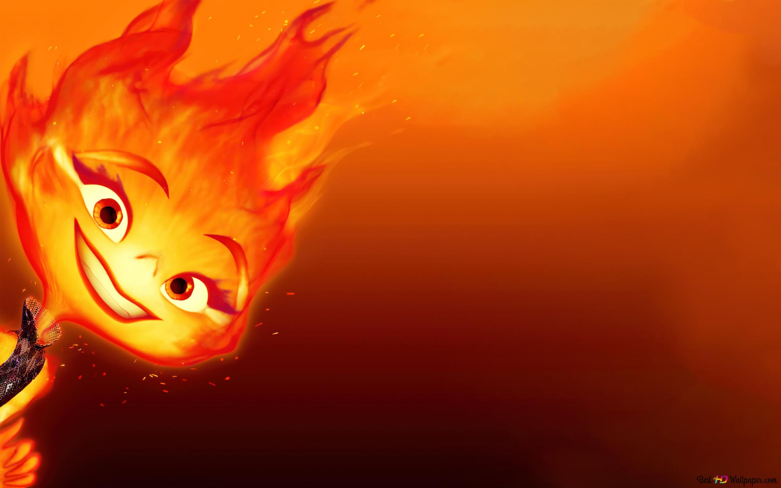 Ember Lumen from Elemental movie 8K wallpaper download