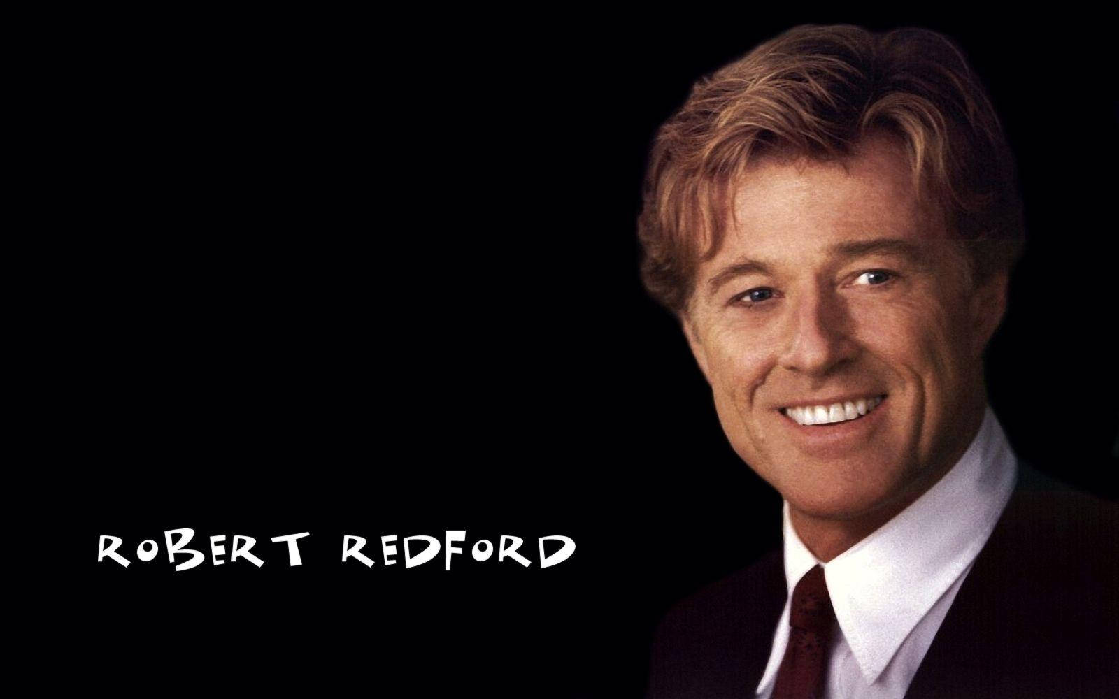 Download Robert Redford Name Black Background Wallpaper