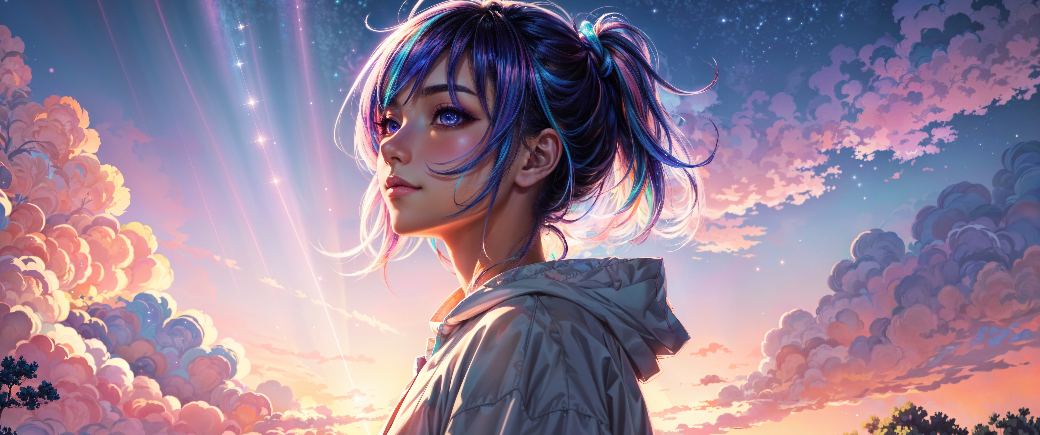 Sparkling In Eyes Anime Girl 5k UltraWide Quad HD 1440P , HD 4k Wallpaper, Image, Background, Photos and Picture