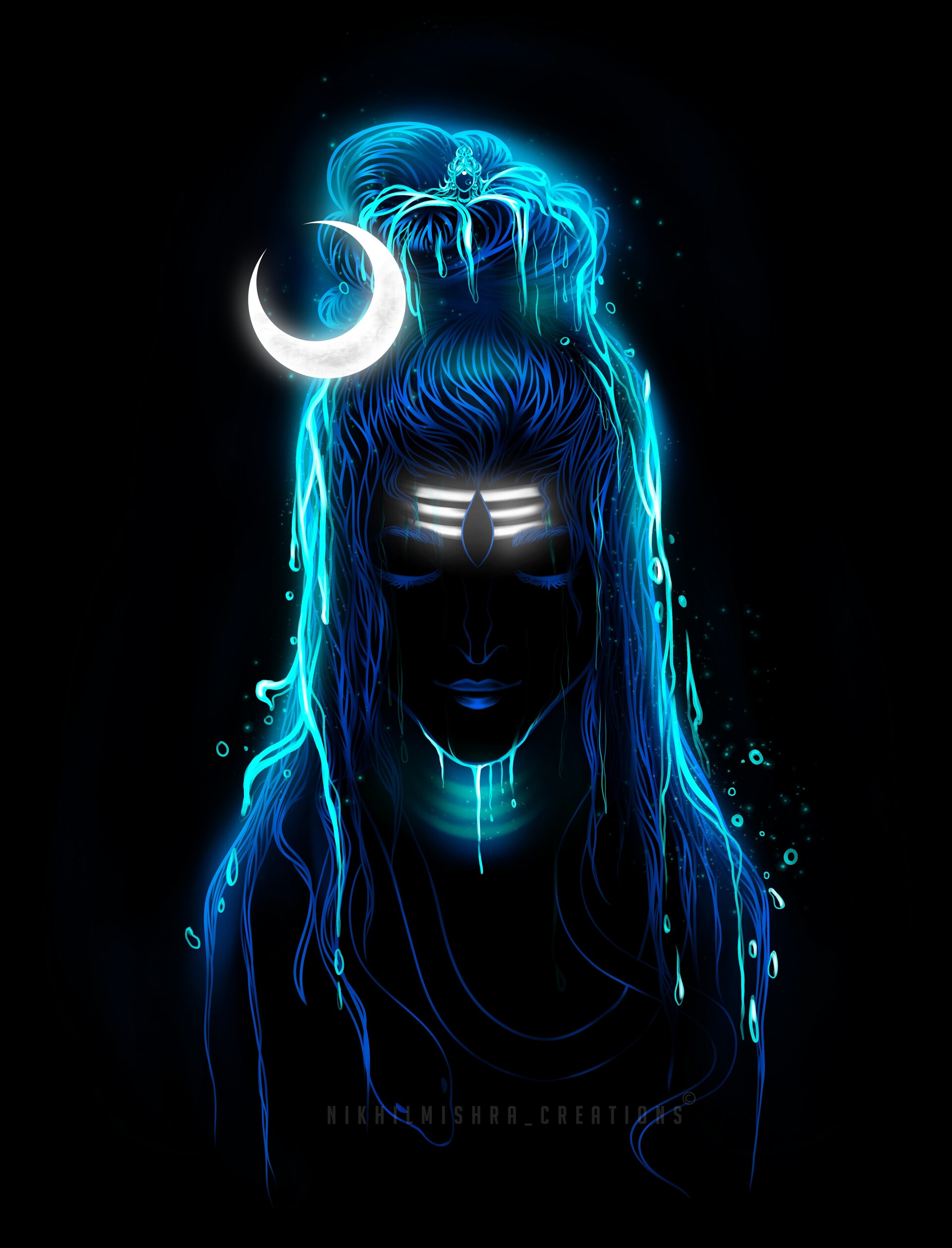 Gangadhar Shiv ji Lord Shiva digital art oc