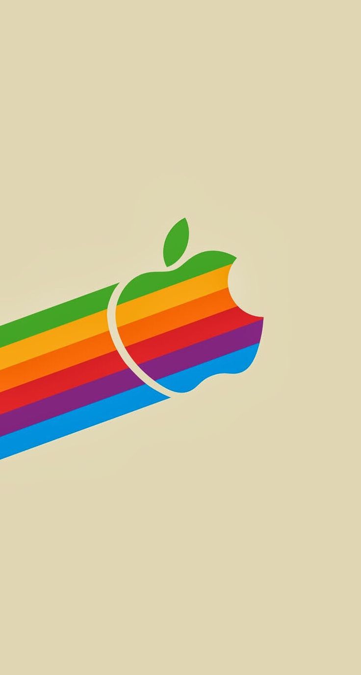 Vintage retro apple logo wallpaper