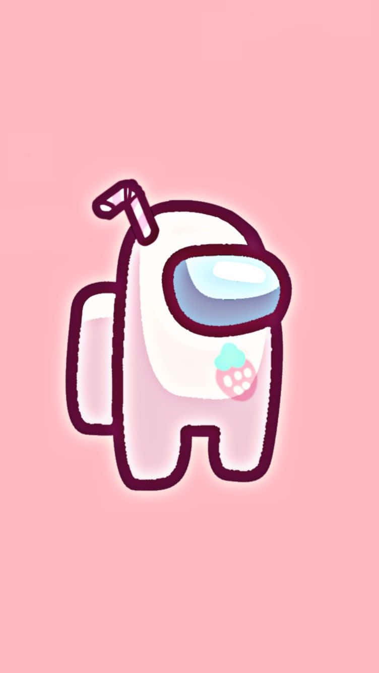 Download A White And Pink Robot With A Pink Background
