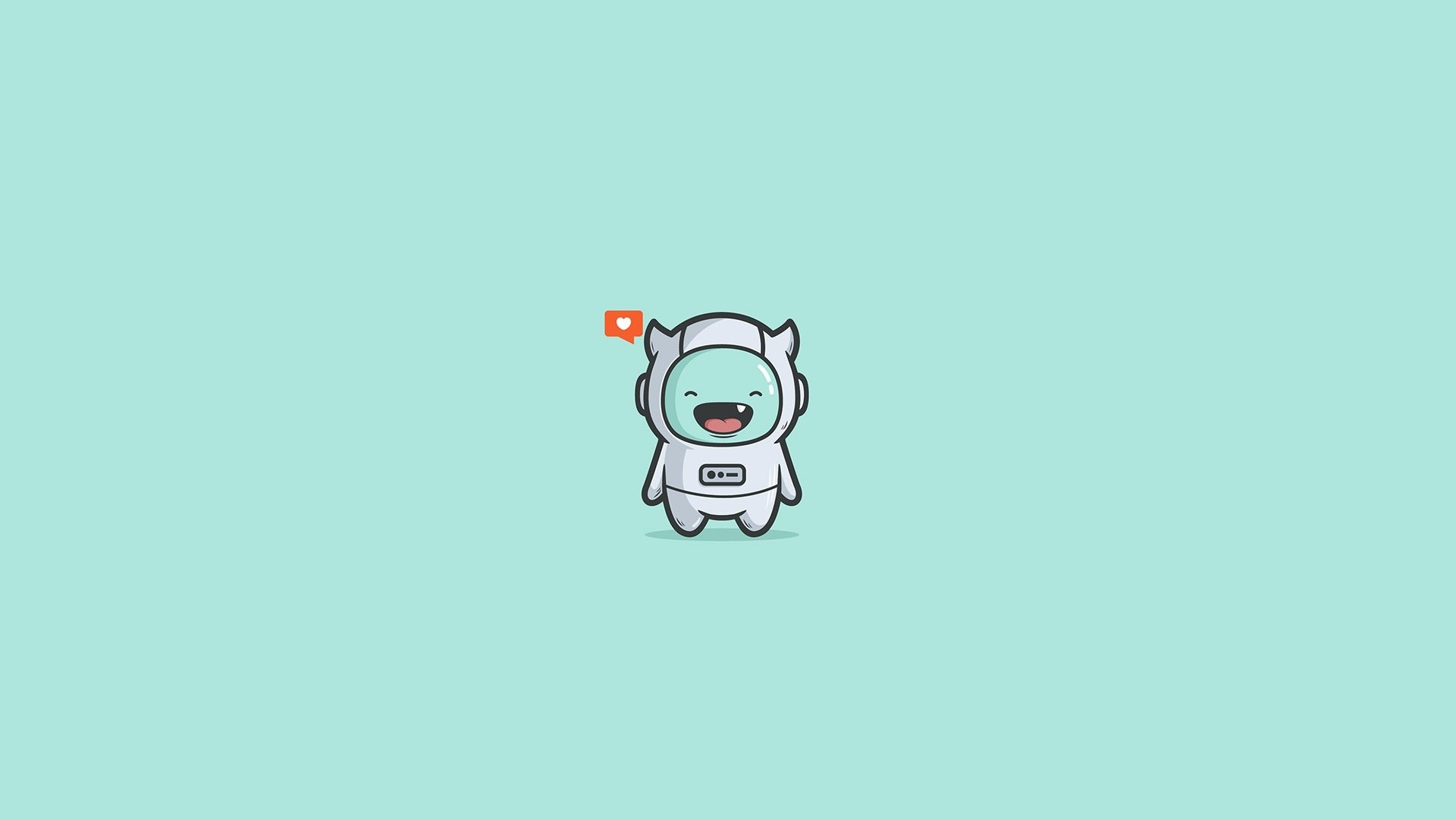 Download Robot Astronaut Love Artistic Minimalist HD Wallpaper