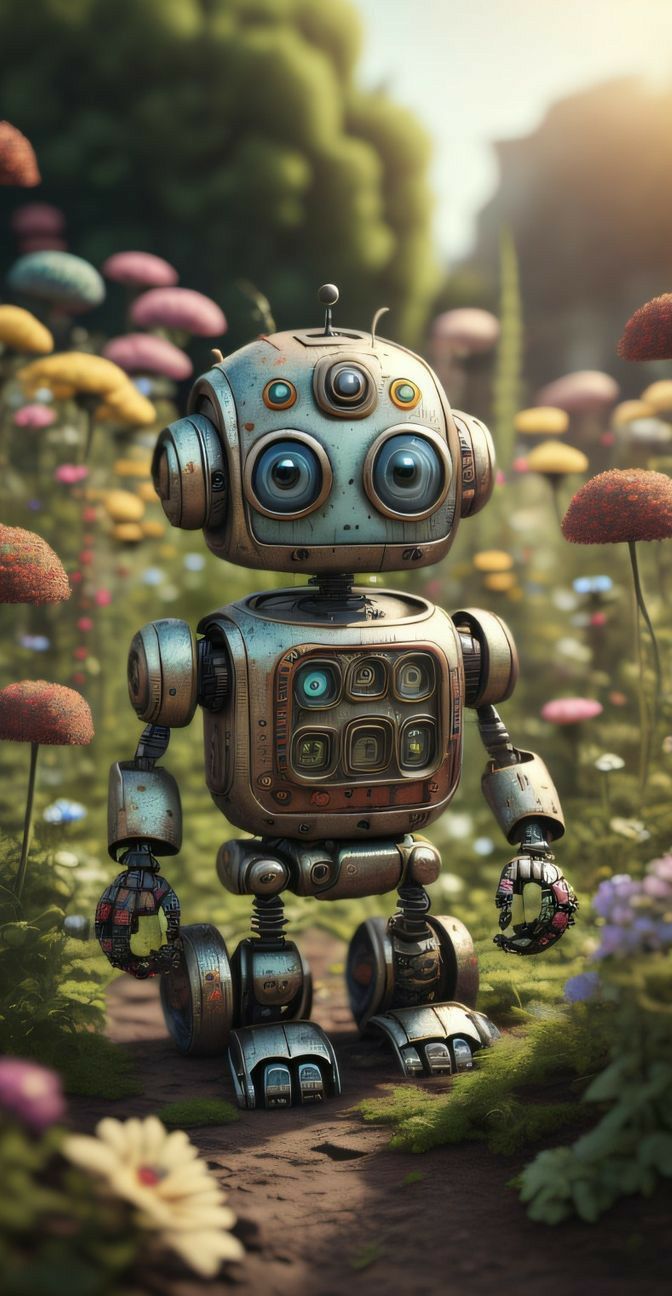 Aesthetic Lock Screen iPhone Samsung Mobile Phone. Arte robot, Imagenes de muñecos, Arte naíf