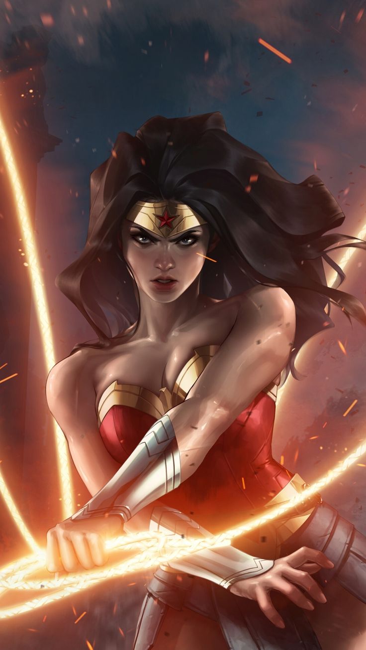 Wonder woman, warrior, art, 1080x1920 wallpaper