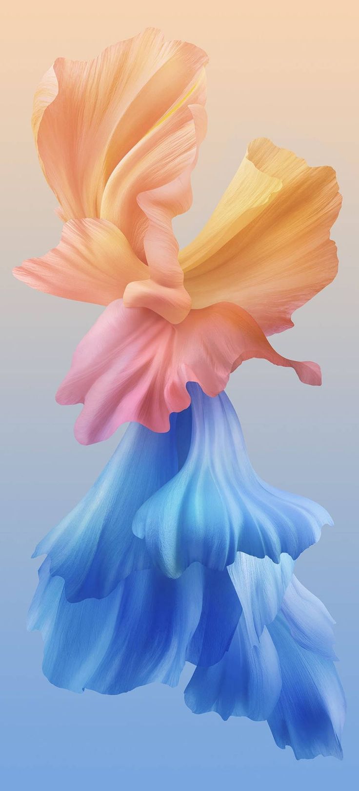 Download Vivo Y20 Blue And Orange Wallpaper