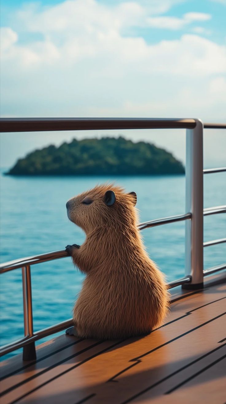 Summer Beach Crazy Picture Season 1 Capybara Wallpaper 8 Picture B136