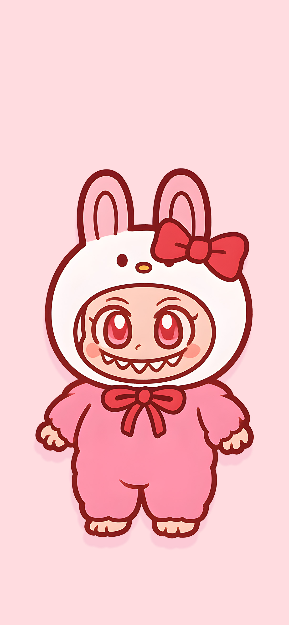 Labubu x Hello Kitty Costume Cute Wallpaper