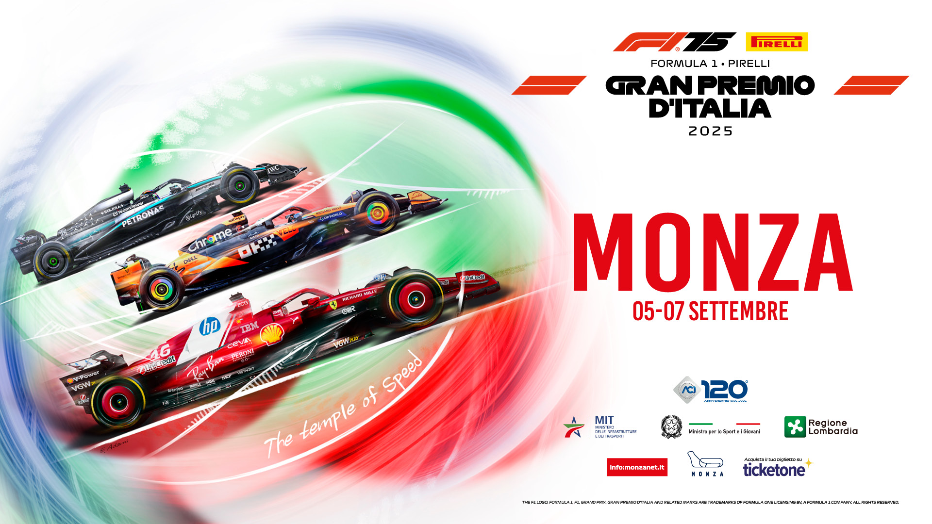 UNVEILED THE ITALIAN GP POSTER: A TRIBUTE TO THE TEMPLE OF SPEED Nazionale Monza