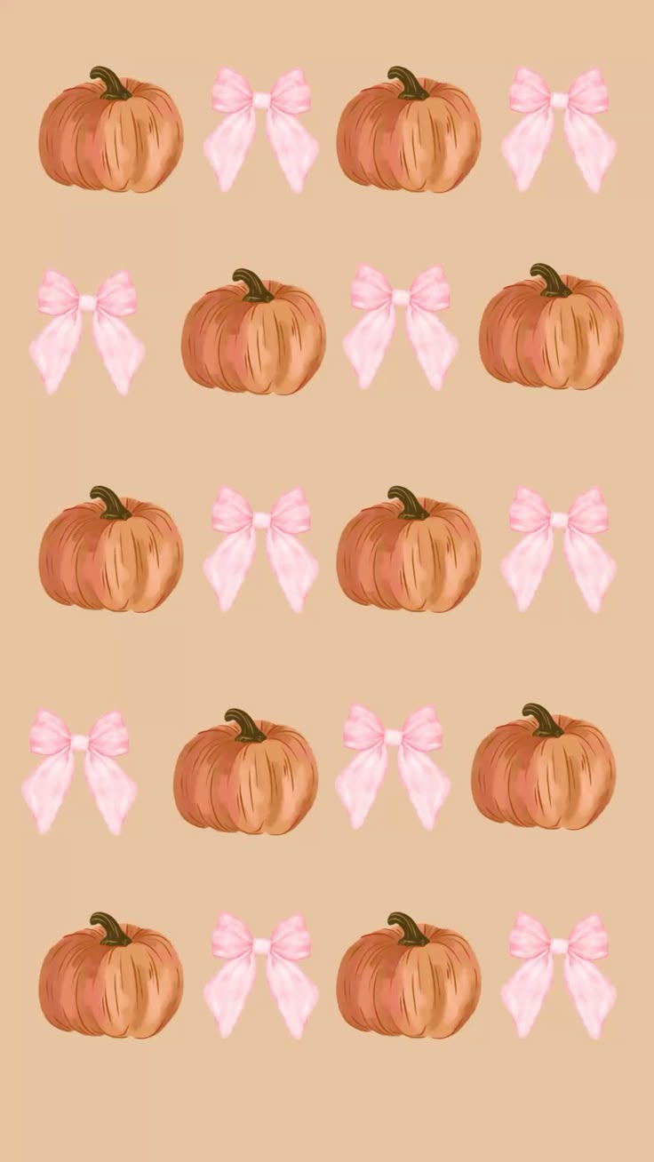 iPhone background #autumn #fall #pumpkin #bows
