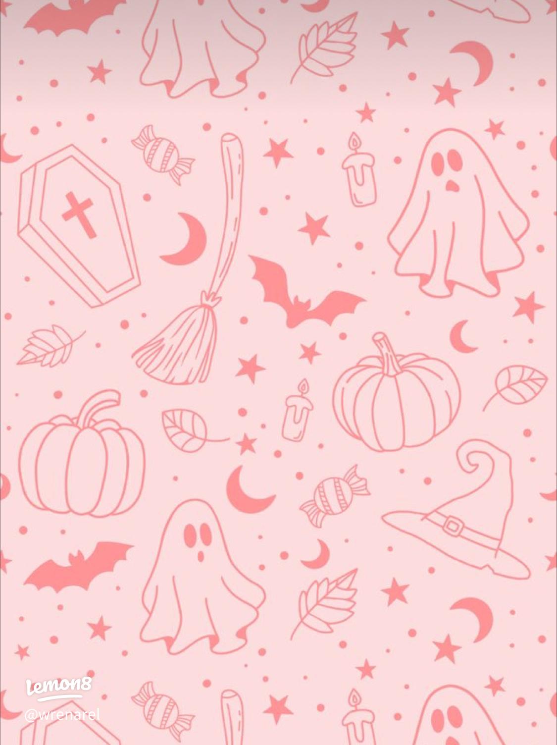 Vibrant Pink Halloween Wallpaper for Spooky Aesthetics