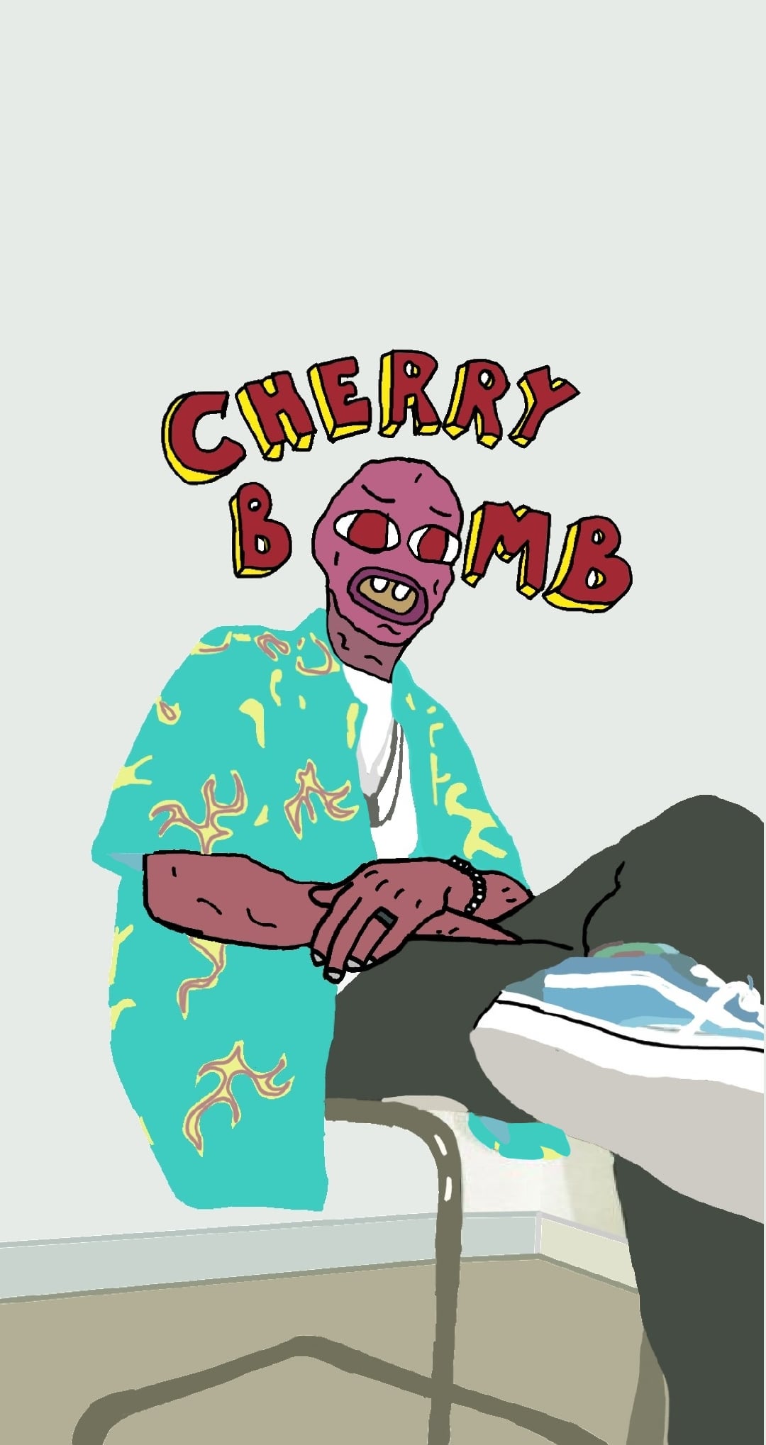 I Made A Draw Wallpaper From Cherry Bomb Cover (It's My First Draw And I Draw On A Mobile So:c)