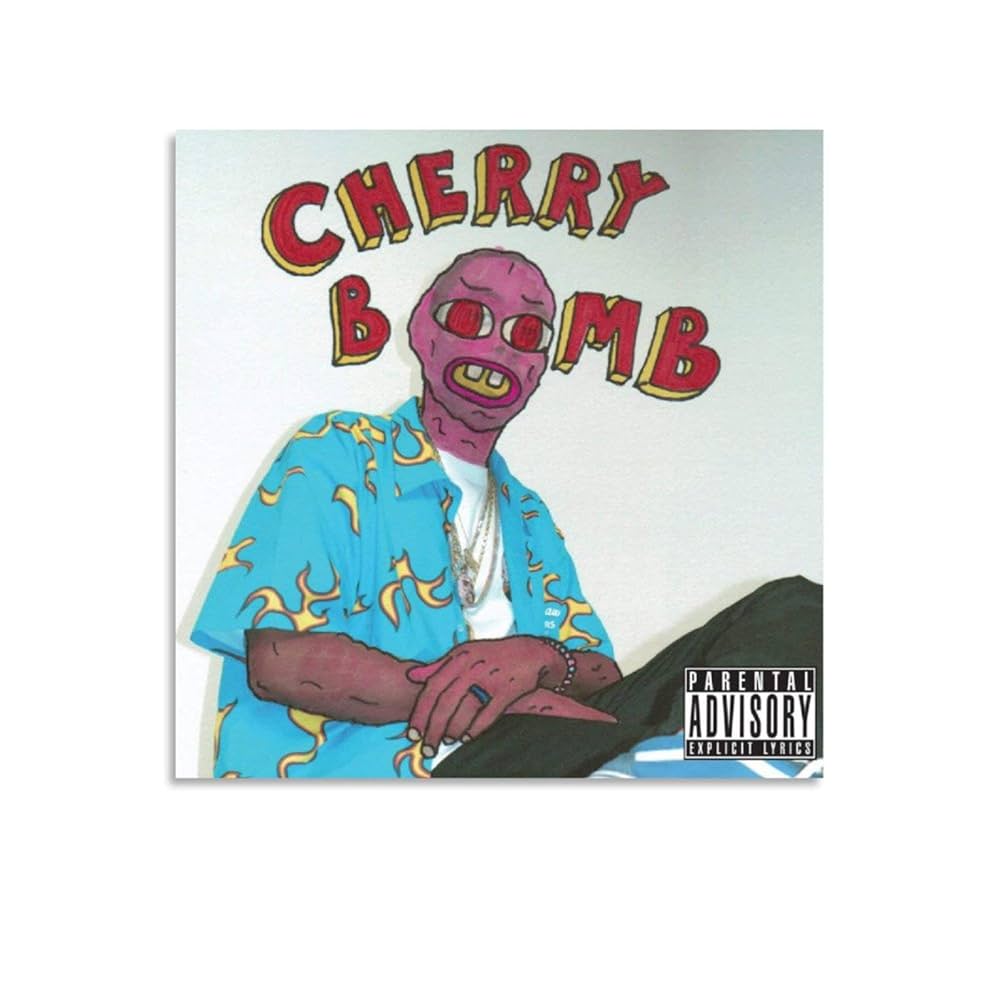Yunle Tyler The Creator Cherry Bomb Album Cover Canvas Art Poster and Wall Art Picture Print Modern Family bedroom Decor Posters 20x20inch(50x50cm), Amazon.co.uk