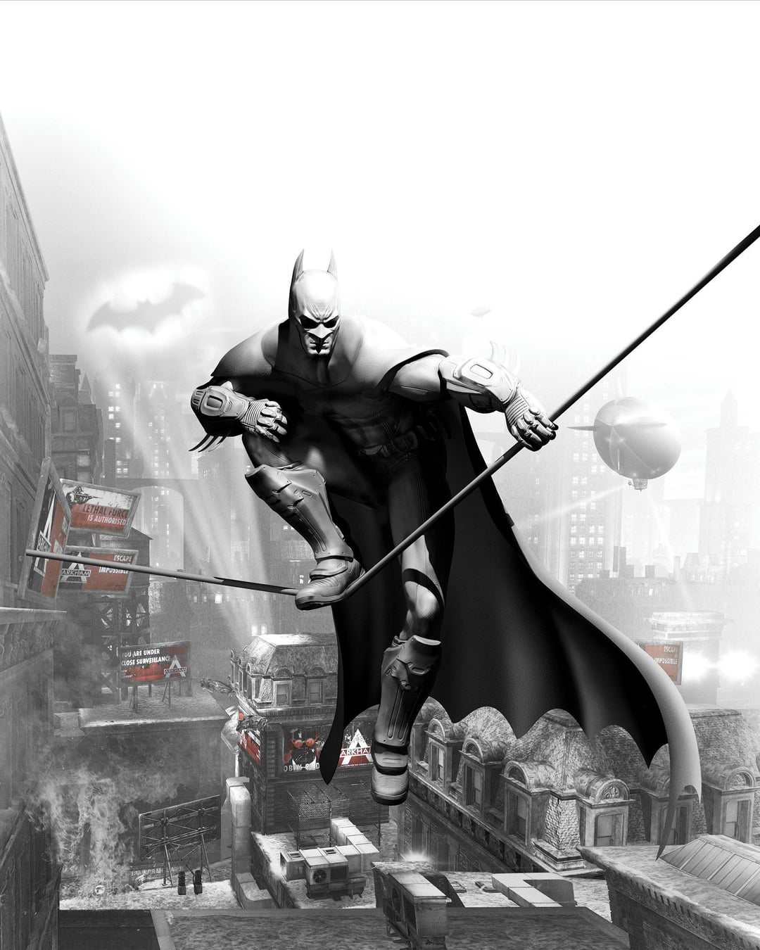 What do you think of the black and white colouring on Batman for Arkham City image?