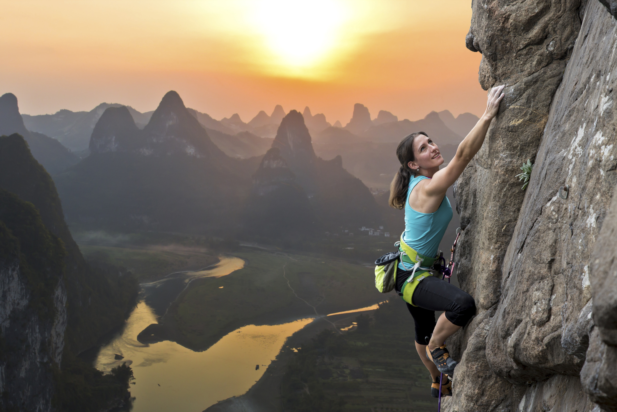 Wallpaper woman, mountain, climbing for mobile and desktop, section спорт, resolution 2121x1416
