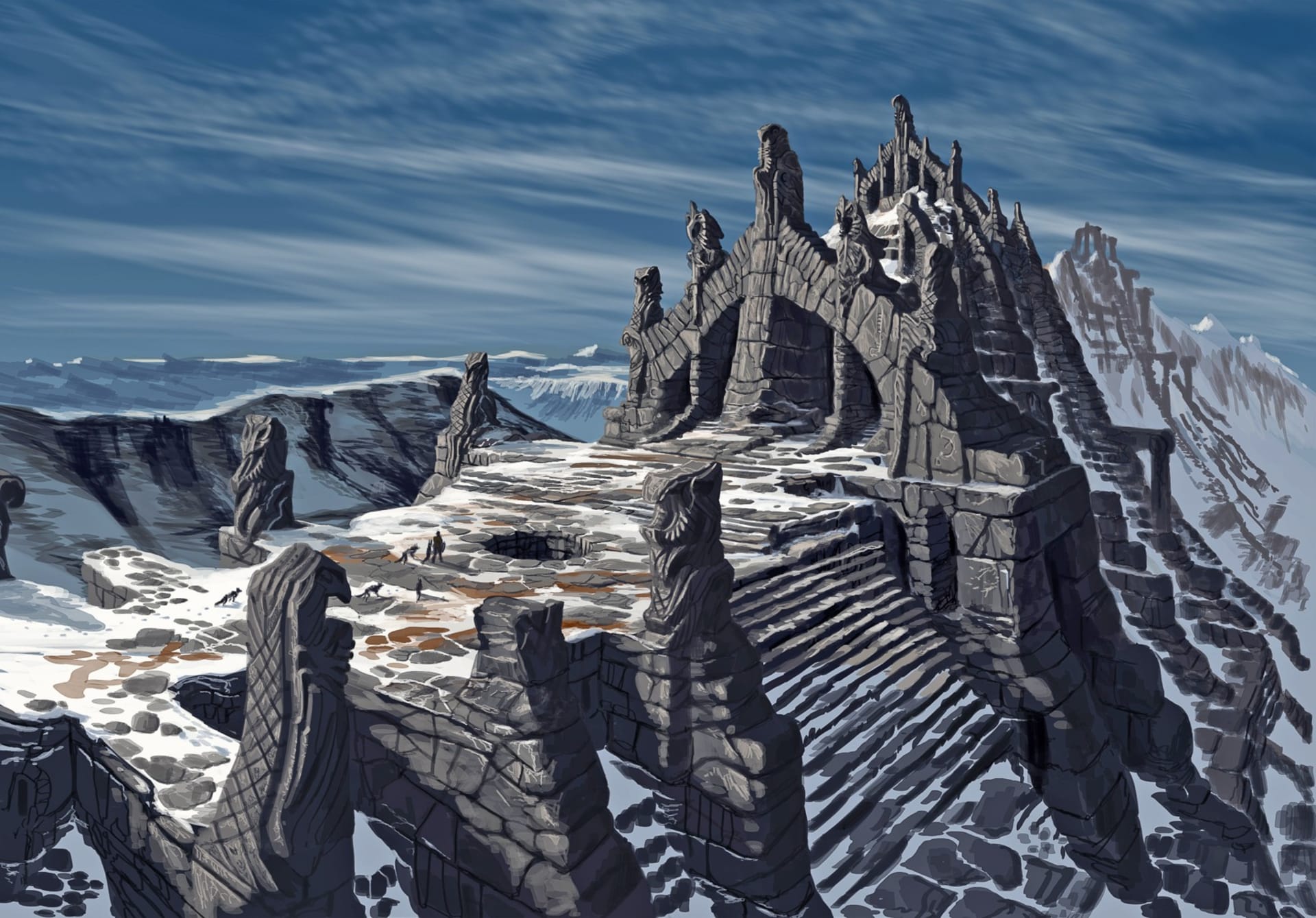 Nordic Barrow Ruins Exterior Art Elder Scrolls V: Skyrim Art Gallery