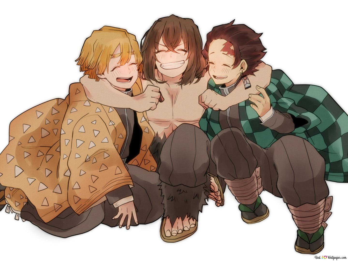 Demon Slayer, Kimetsu No Yaiba Agatsuma, Inosuke Hashibira & HD wallpaper download