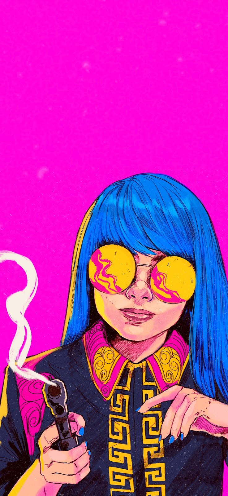 iPhone Wallpaper 4k Girl with Gun