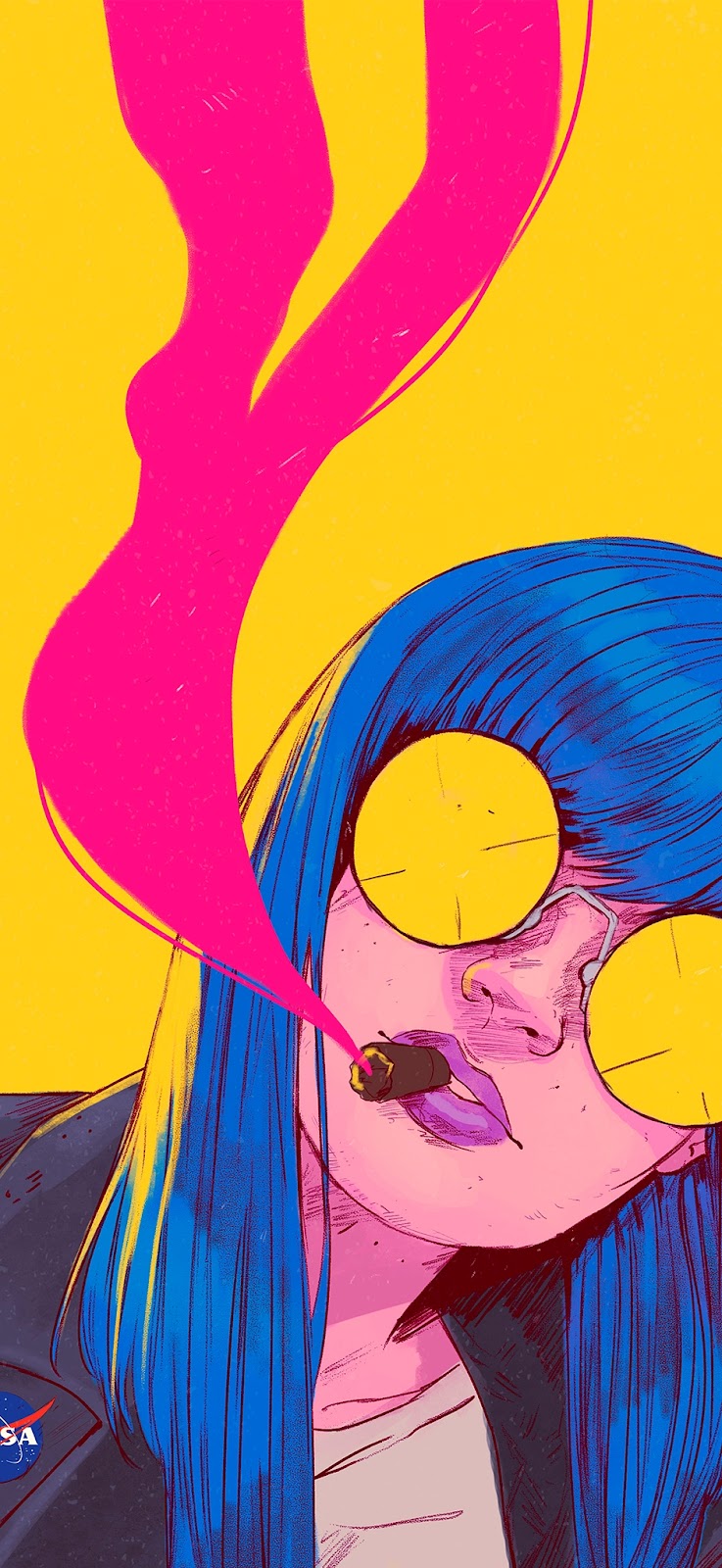iPhone Wallpaper 4k Smoking Girl