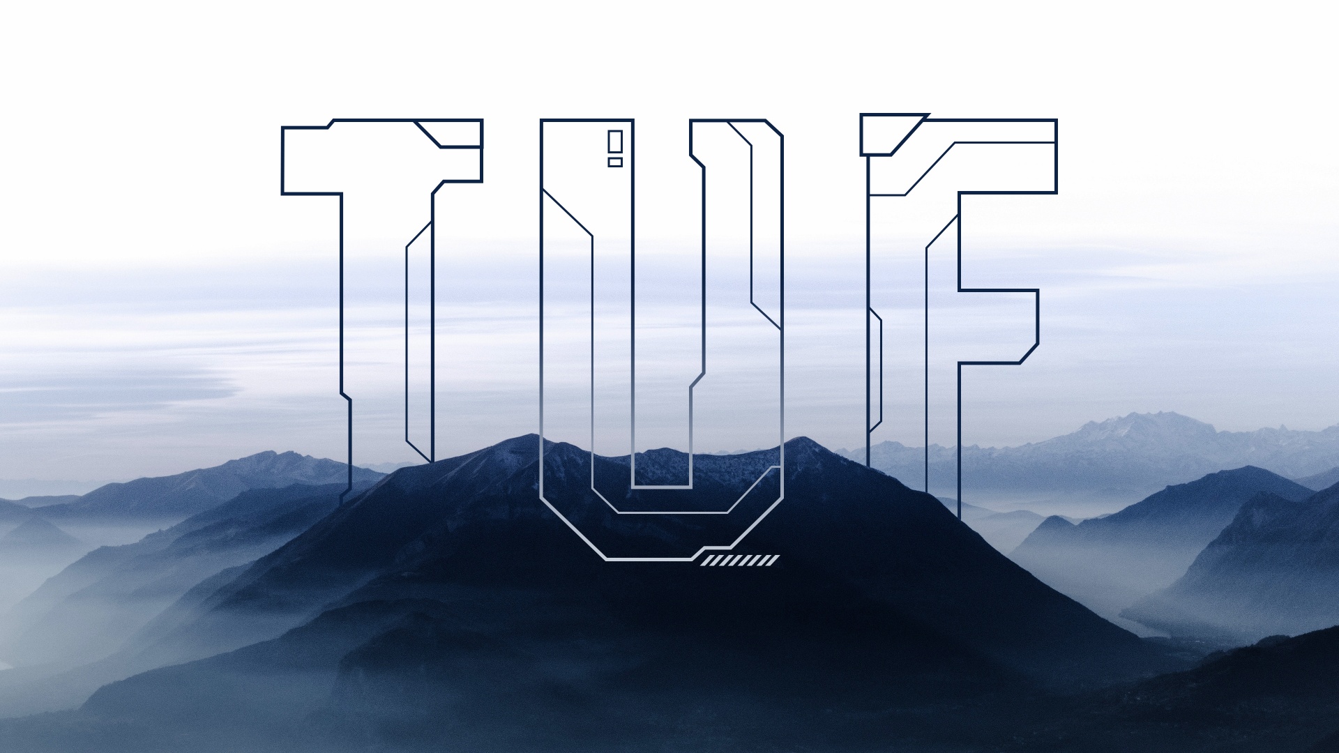 ASUS TUF Gaming Wallpaper 4K, Mountains, Fog