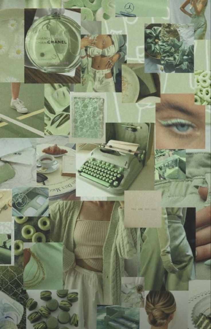 sage/ light green aesthetic wallpaper iPhone background green vibes layout collage. Green aesthetic tumblr, Dark