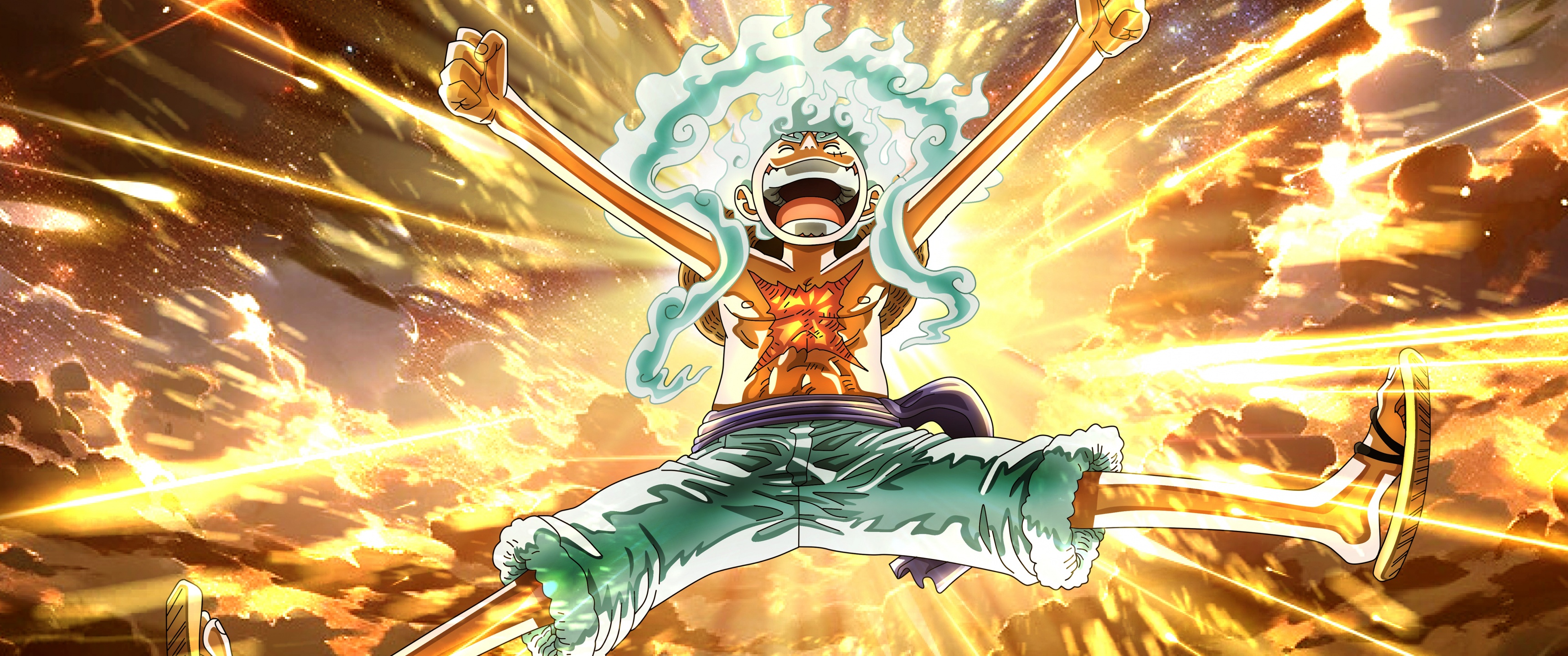 Laughing Luffy Wallpaper 4K, One Piece, 5K, Gear 5