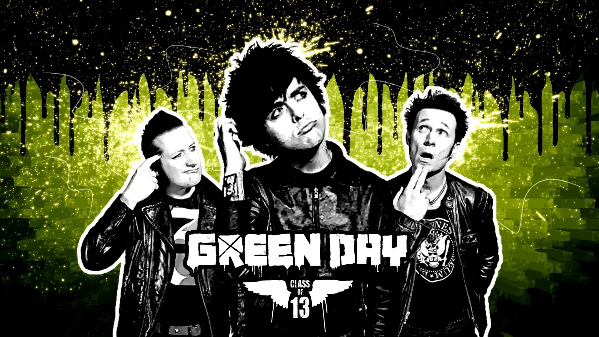 Green Day HD Wallpaper: Rocking the Stage with Style