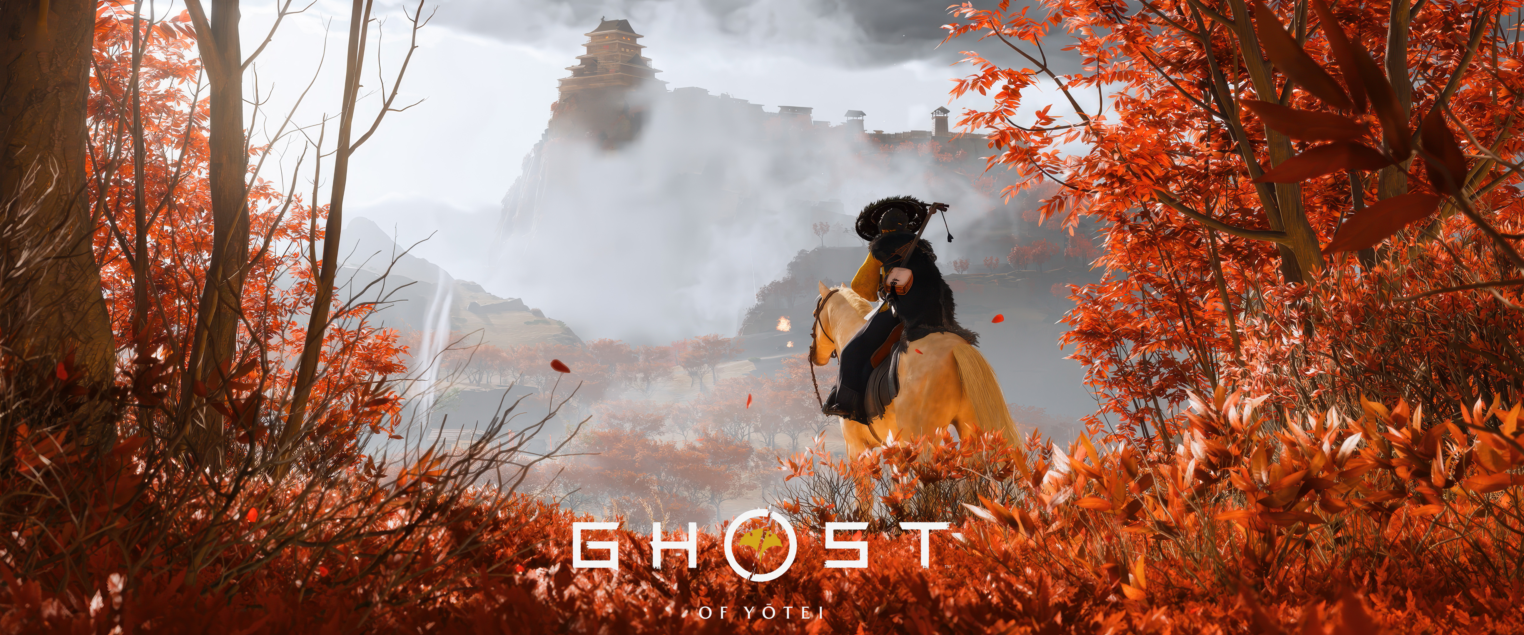 Ghost of Yotei Wallpaper 4K, Autumn Scenery, Ultrawide