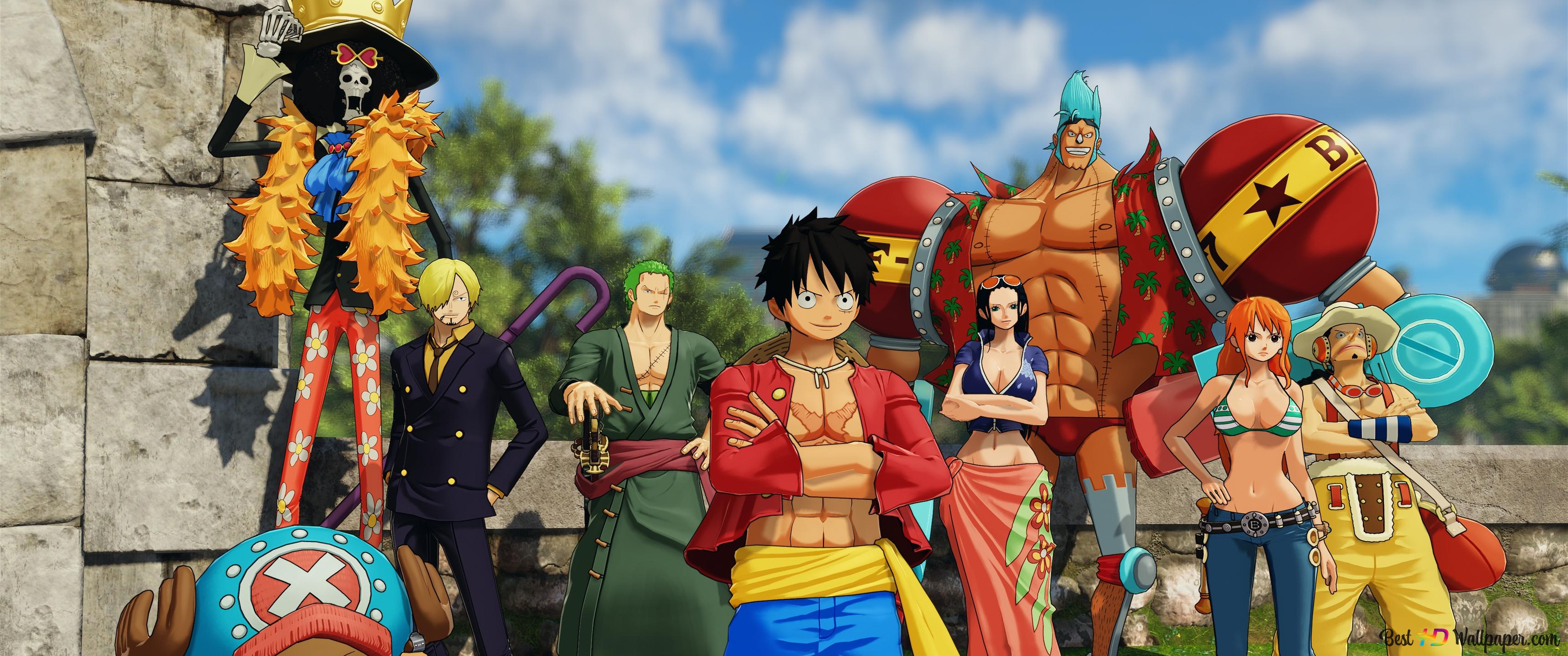 One Piece and his crew 4K wallpaper download