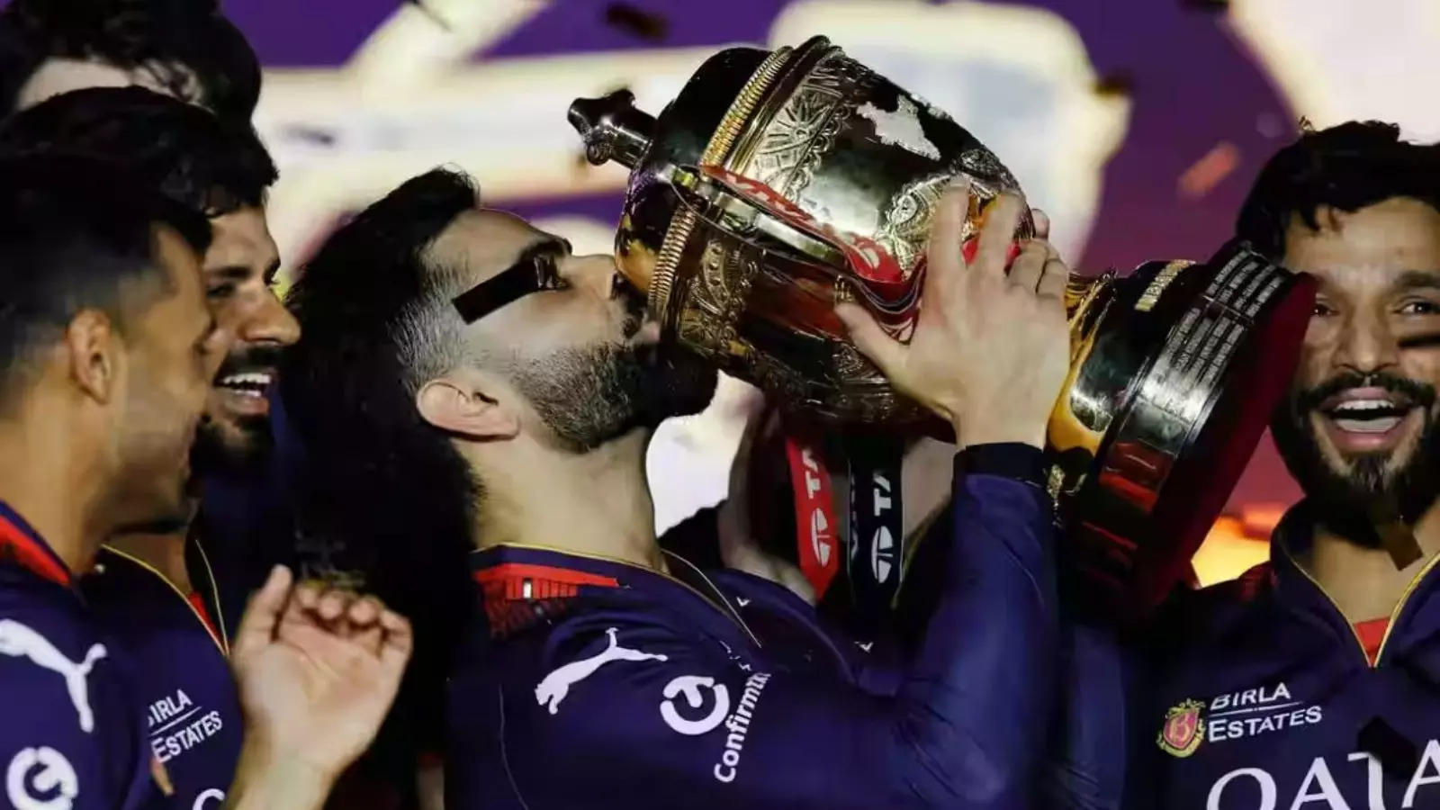 Photos: How RCB players celebrated their maiden IPL title win