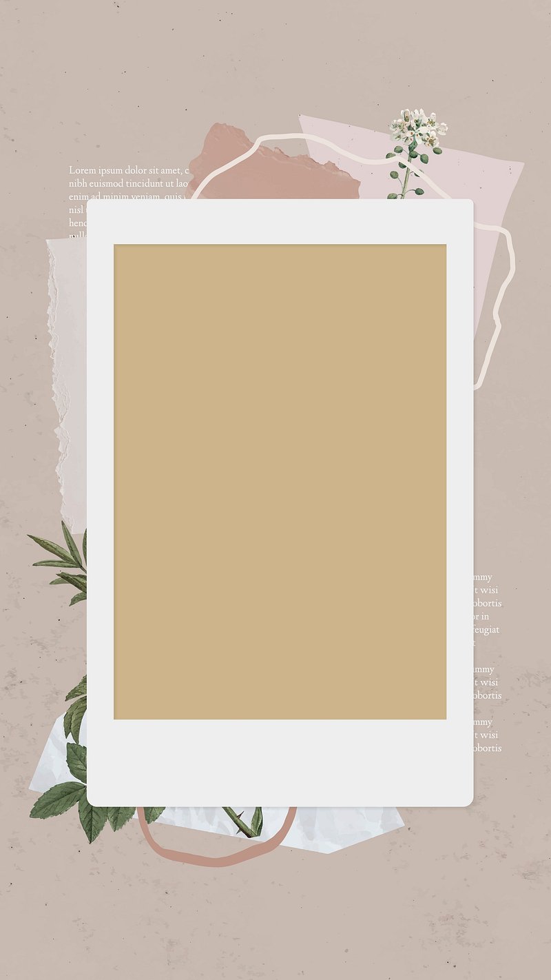 Blank Collage Photo Frame Vector Mobile Phone Wallpaper Image Wallpaper