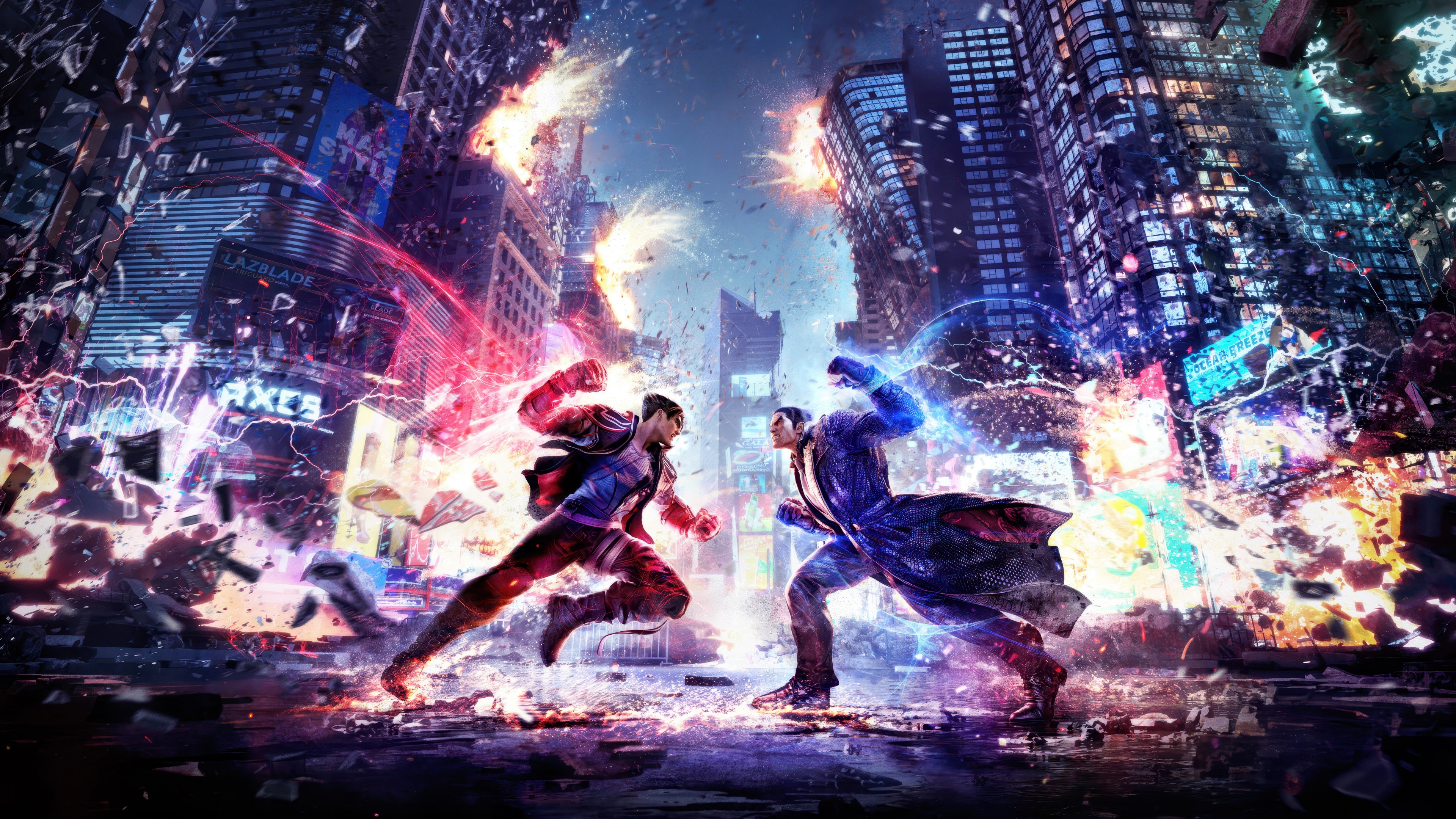 Jin Kazama vs Kazuya Mishima Tekken 8 5K Wallpaper