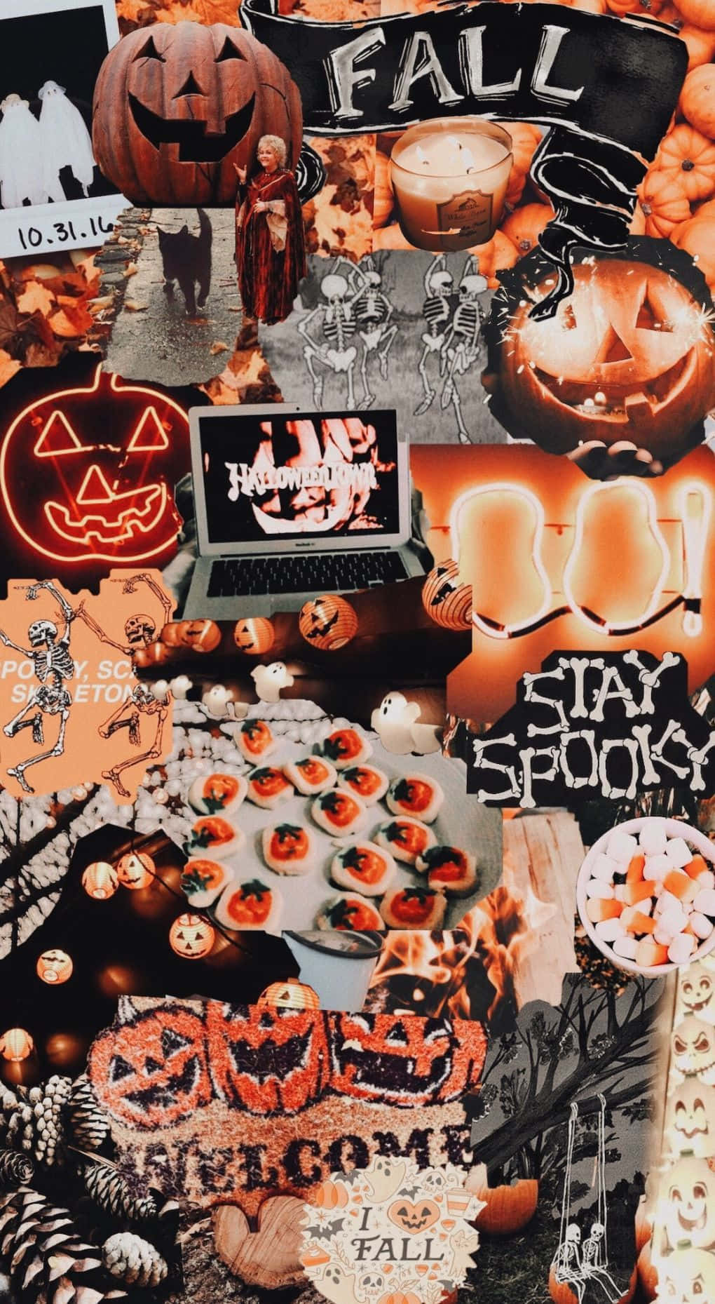 Download Halloween Tumblr Aesthetic Fall Party Wallpaper