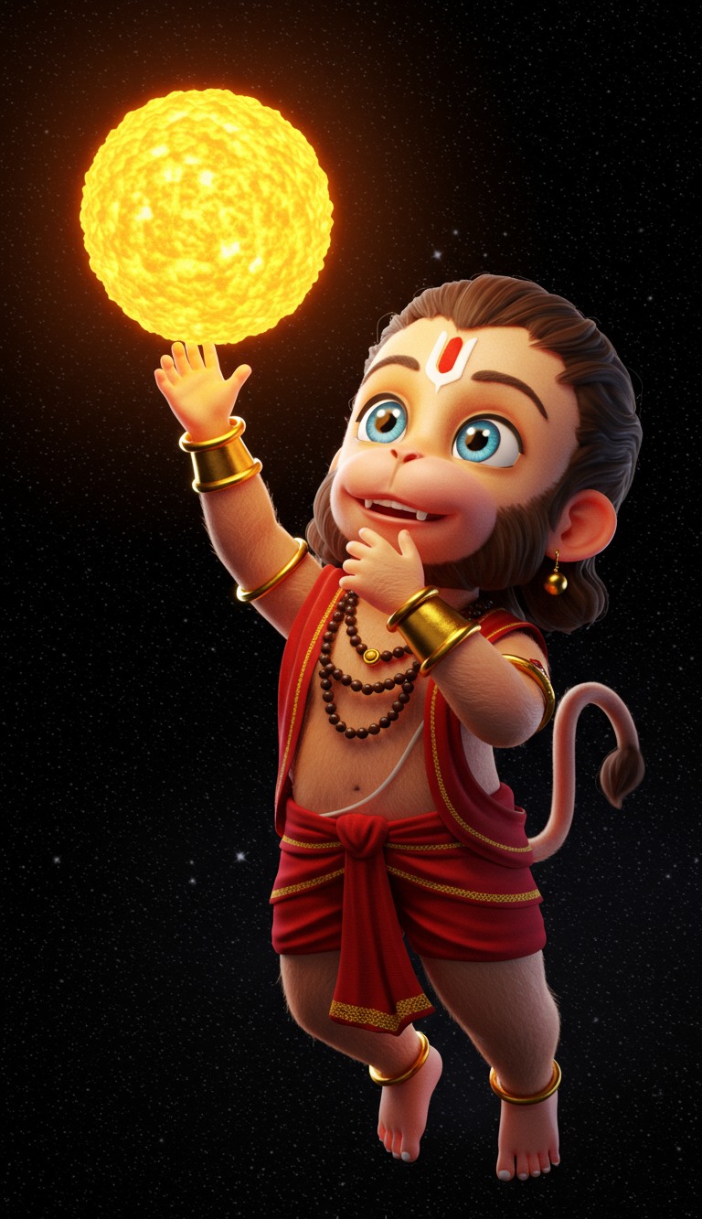 Divine Hanuman Ji in Meditation