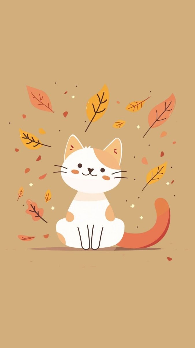 Cute Cat Wallpaper: 60 Free Autumn Phone Background
