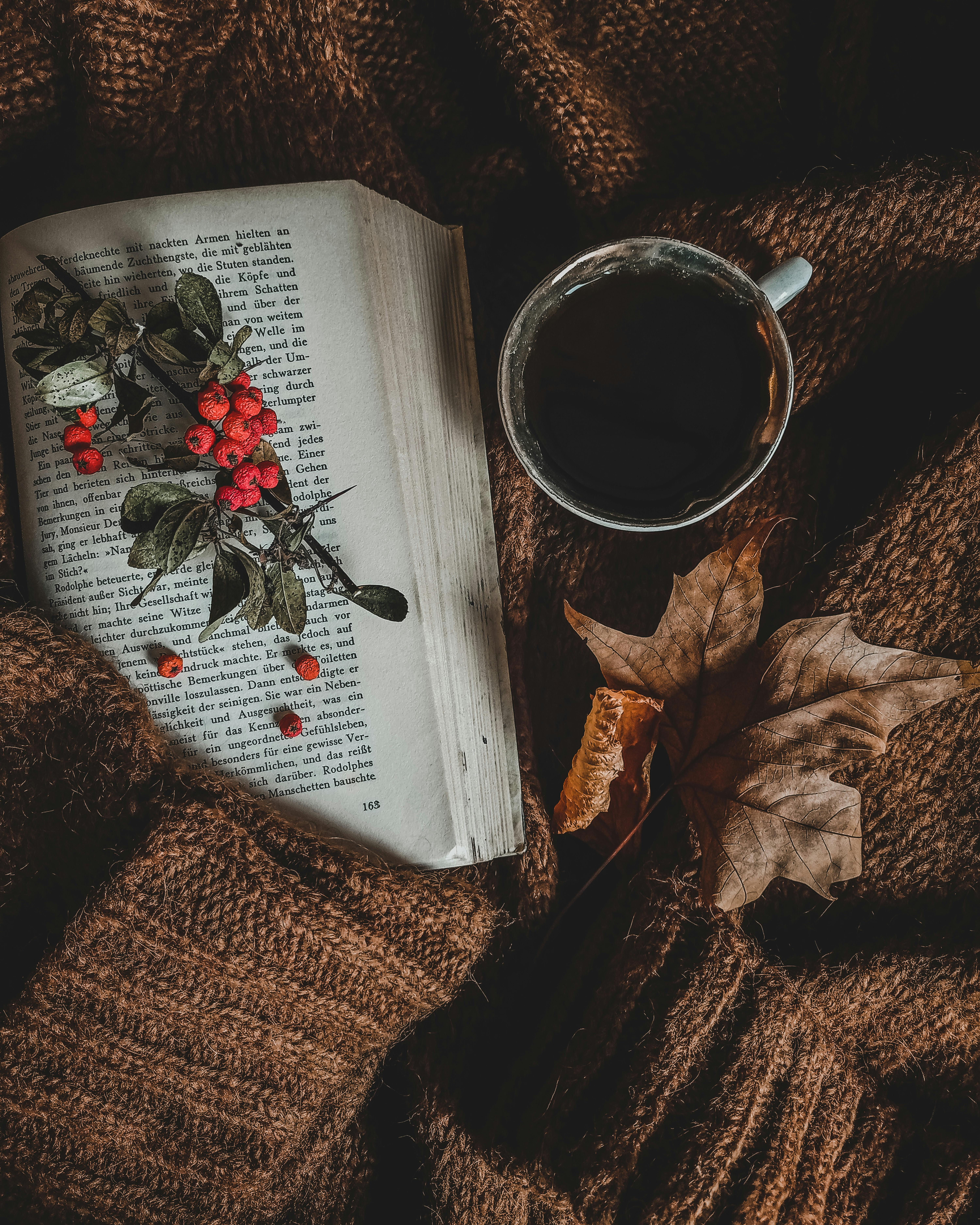 A Cup of Coffee beside an Open Book · Free