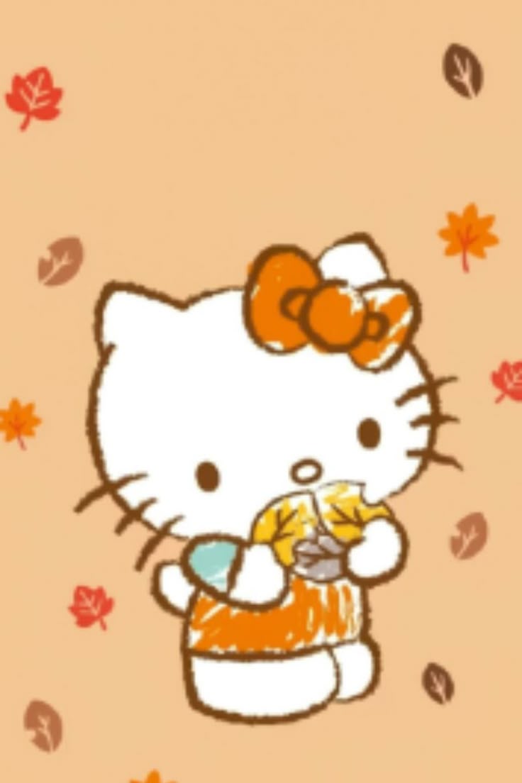 Kawaii Fall Sanrio Wallpaper (Hello kitty)