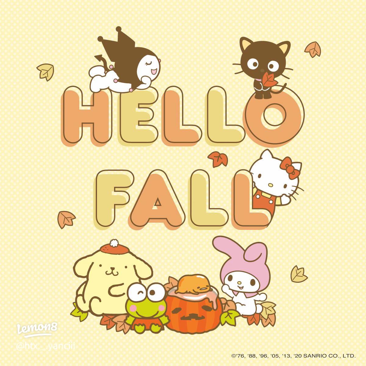 Hello Kitty Pumpkin Pie Wallpaper for Fall Decor
