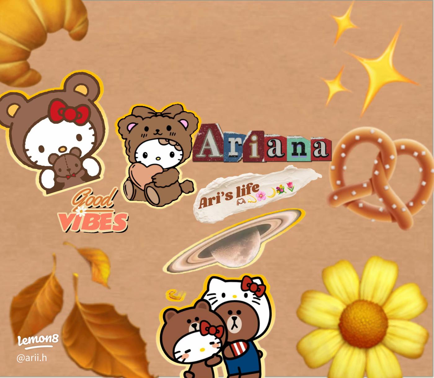 Charming Brown Hello Kitty iPad Wallpaper for Cute Vibes