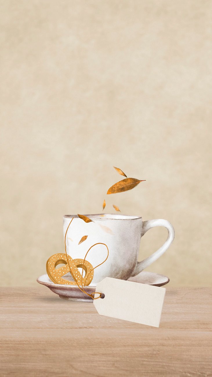 Aesthetic coffee cup iPhone wallpaper. Premium Photo Illustration
