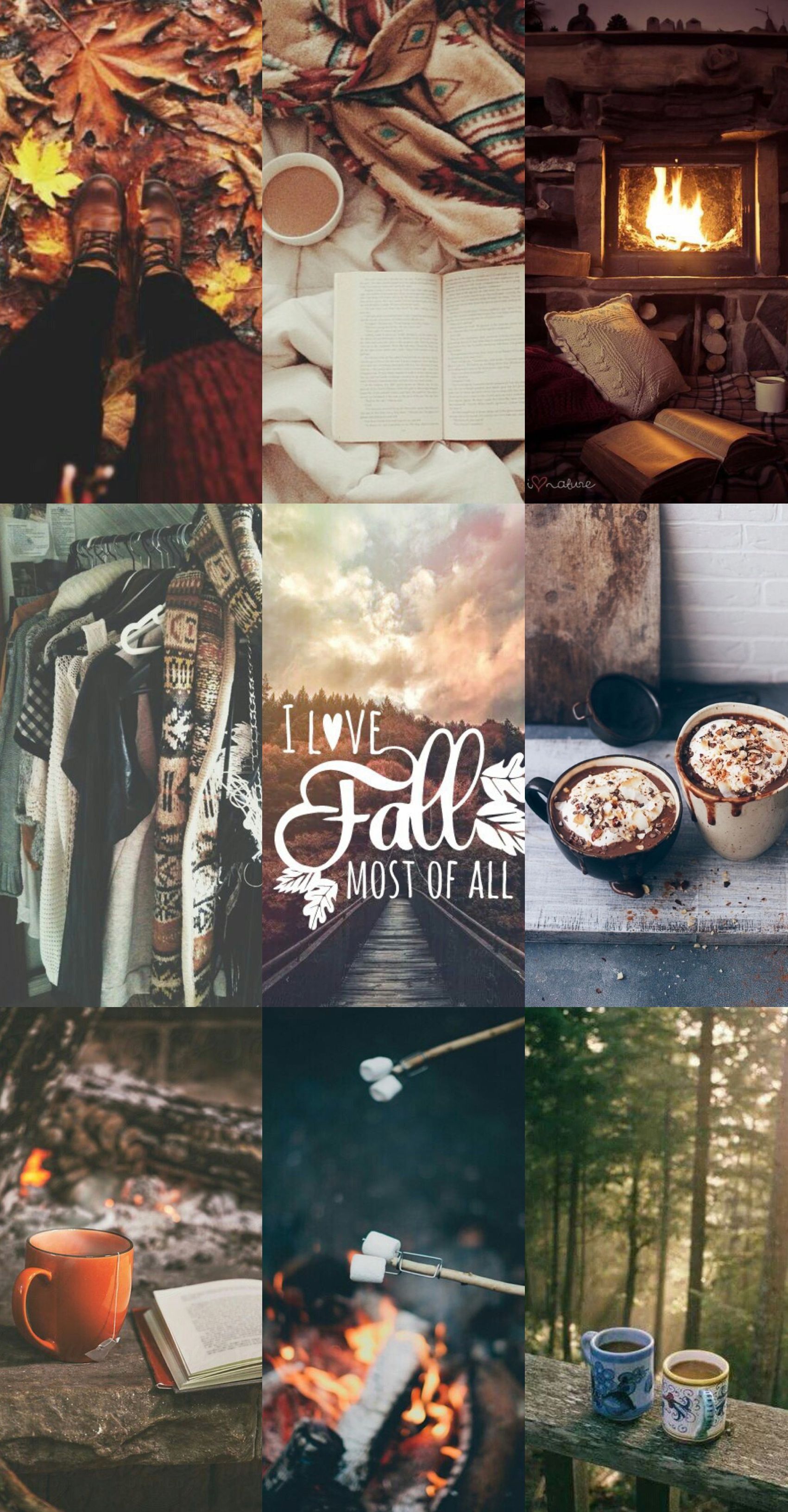 Fall Wallpaper October September Sweater Weather Coffee Wallpaper Collage Wallpaper & Background Download