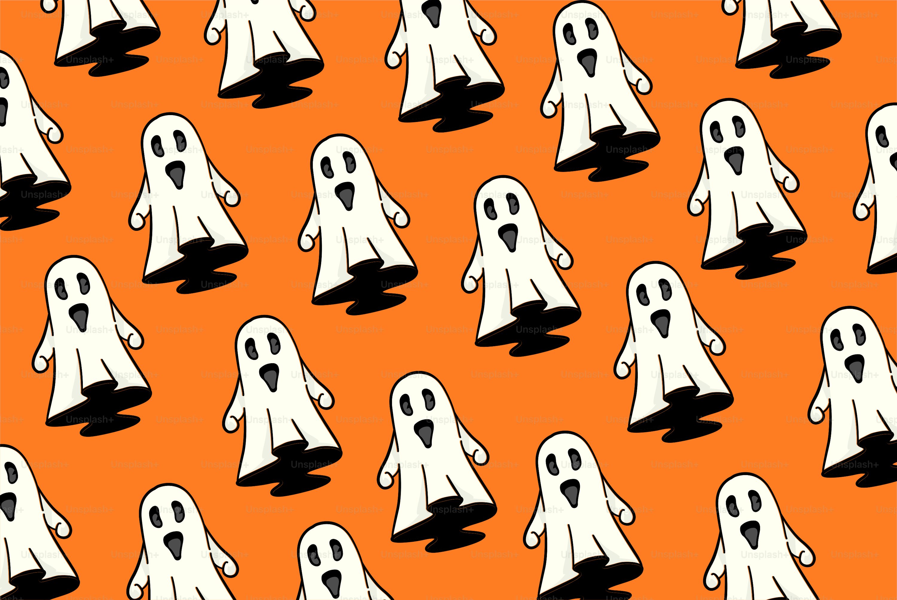 Cute ghost halloween texture background desing. Vector illustration, vector