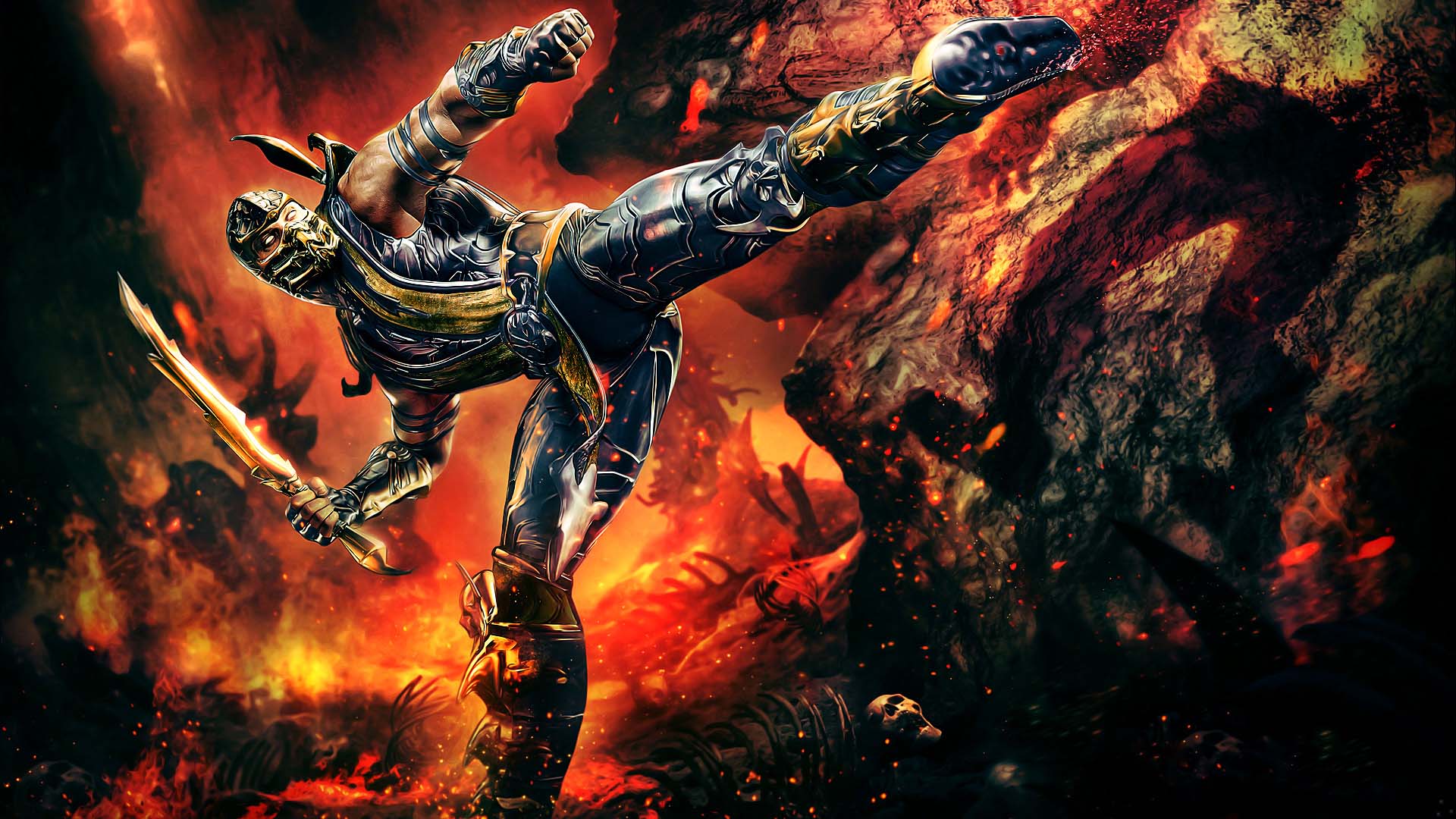 scorpion wallpaper mortal kombat 2011
