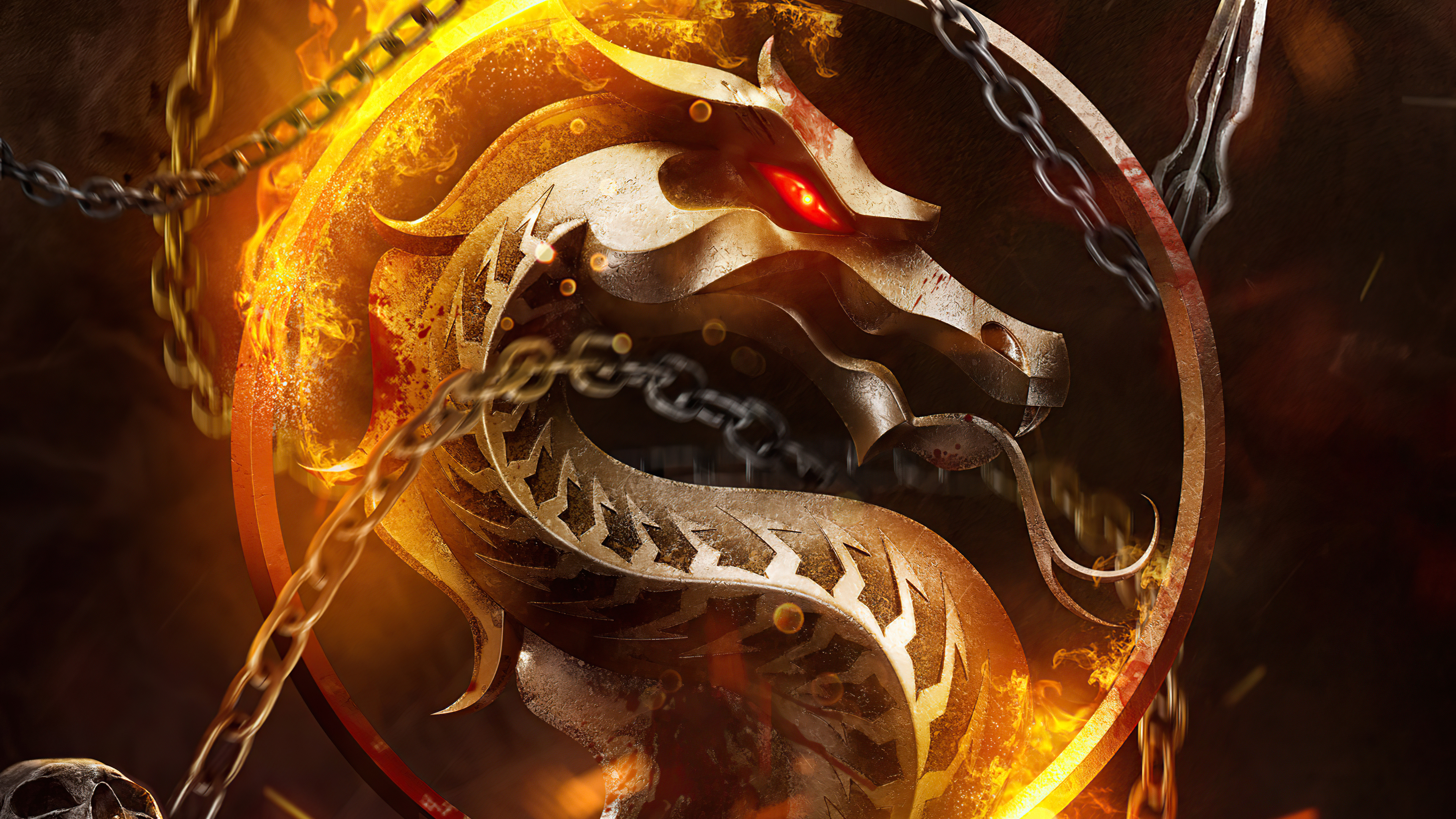 Scorpion Wallpaper 4K, Dragon, Mortal