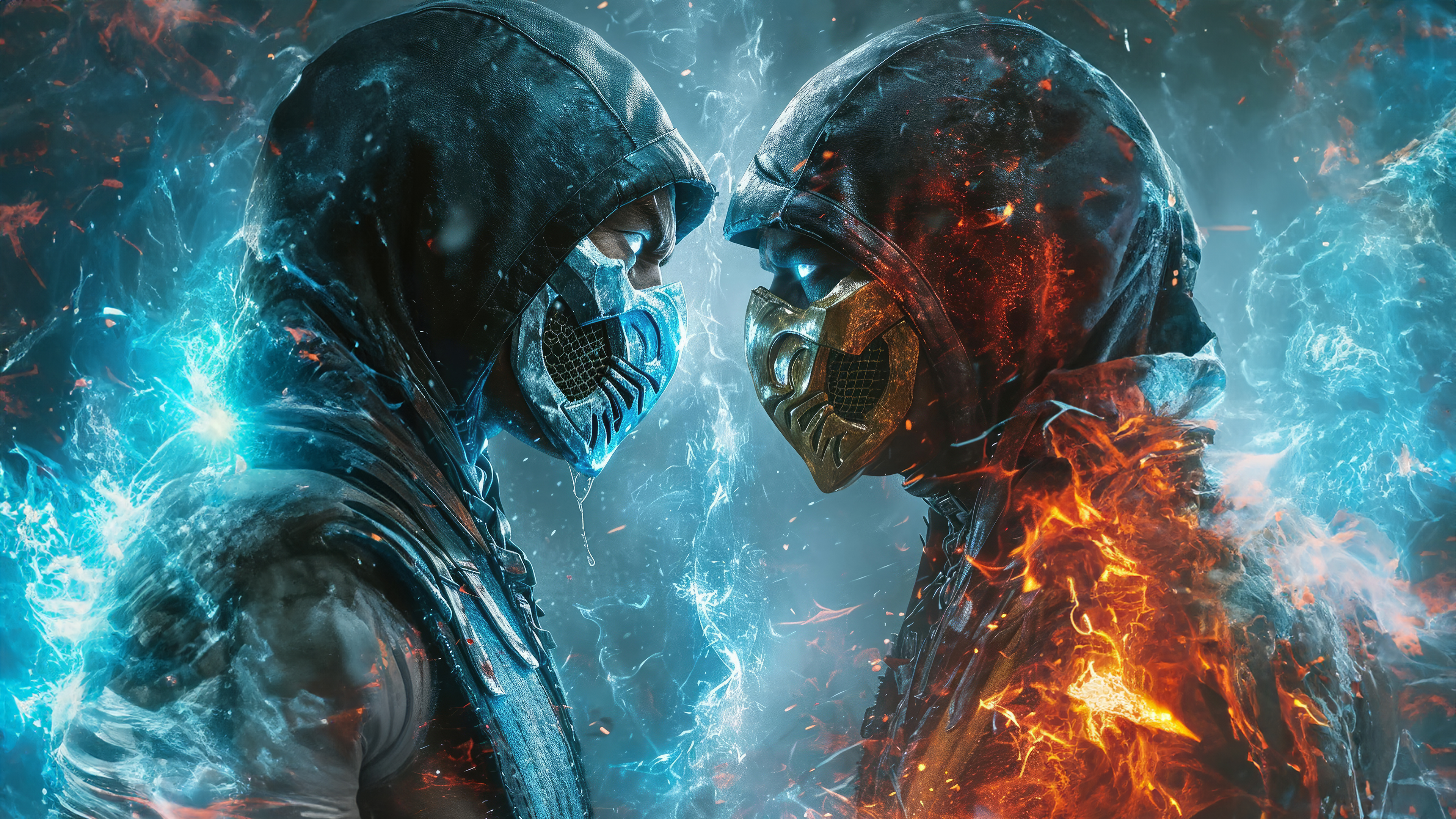 Sub Zero Vs Scorpion 4k Wallpaper, HD