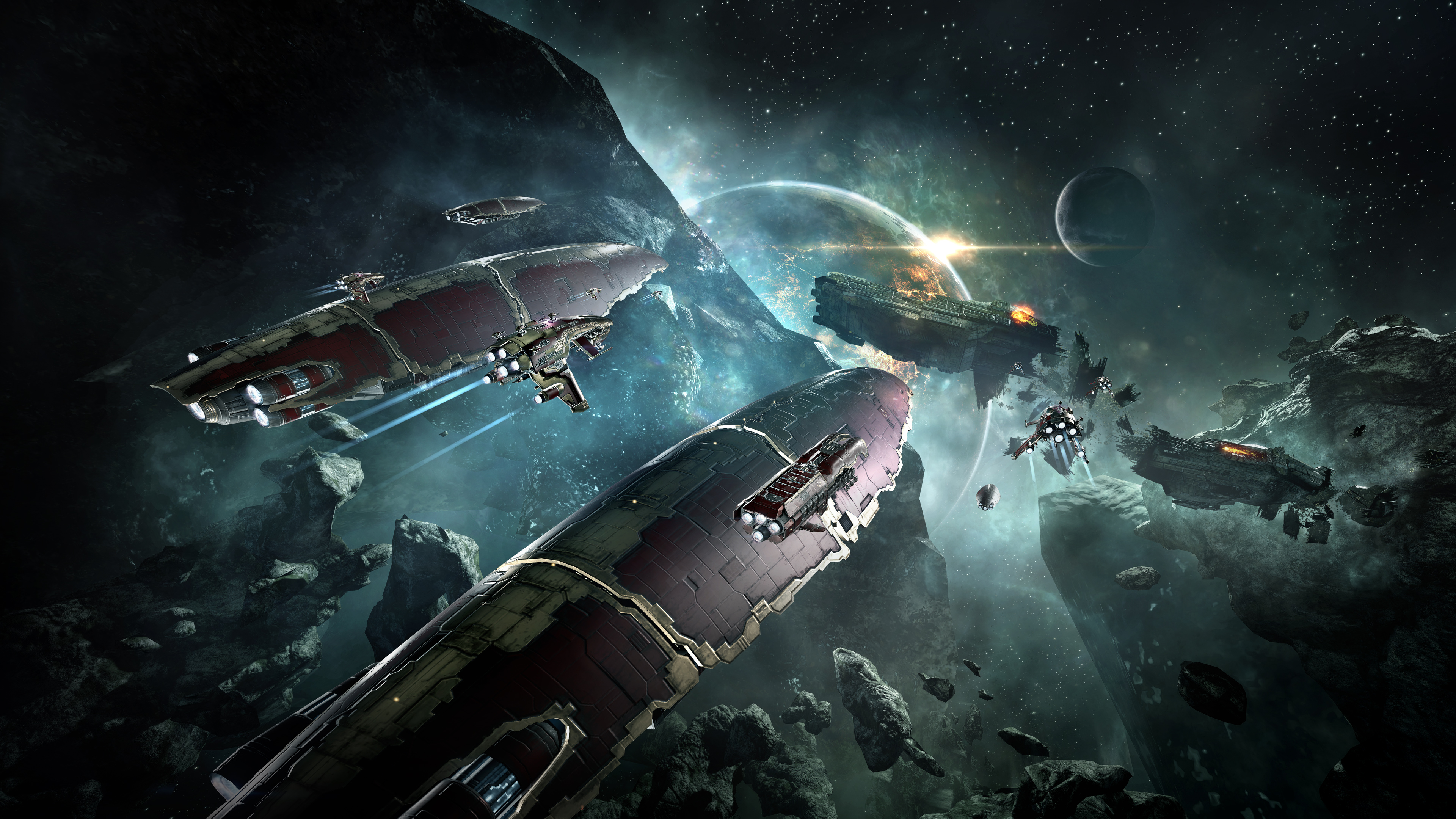 EVE Online Space Battle HD Wallpaper
