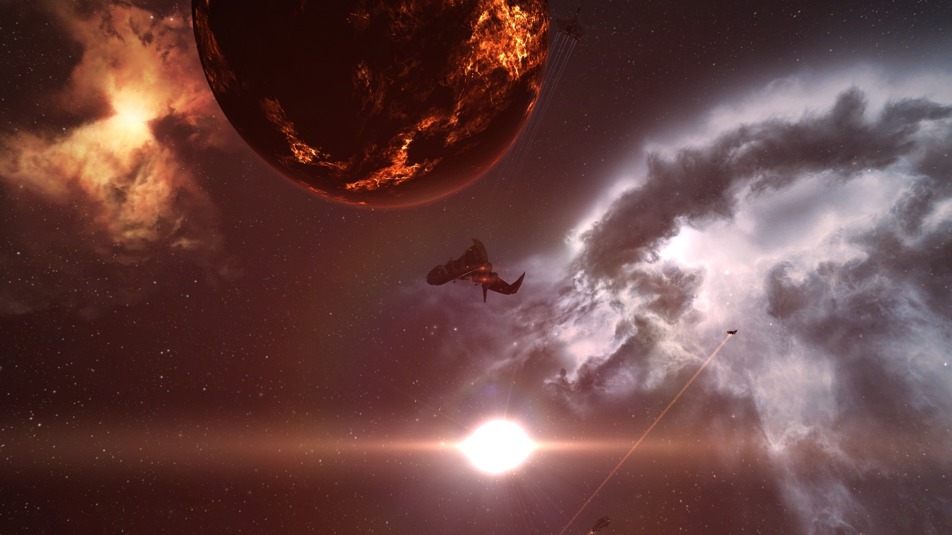 Wallpaper space, nebula, EVE Online for mobile and desktop, section космос, resolution 1920x1080