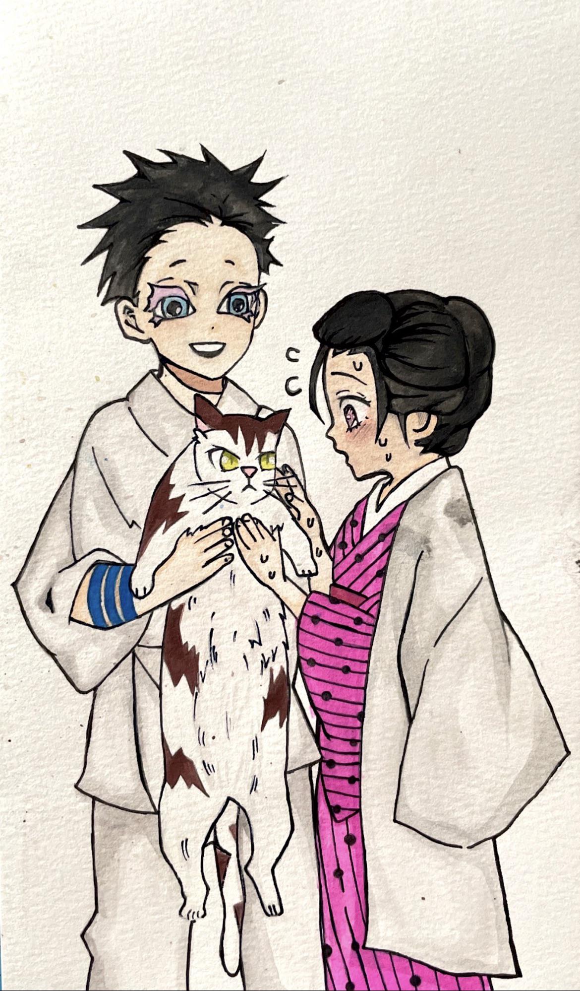 Colored Koyuki and Hakuji from volume 18