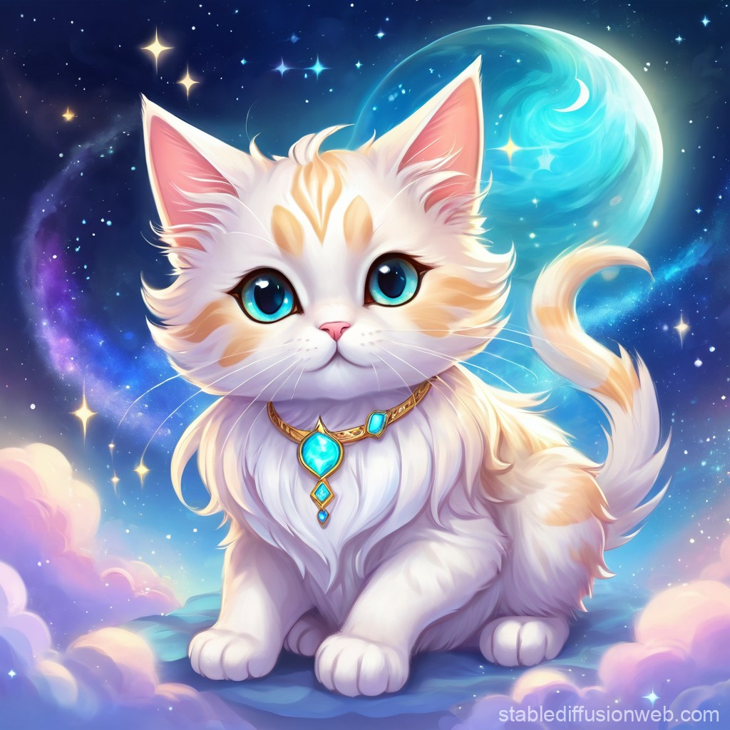 Chibi Cat Coding Graphics. Stable Diffusion Online