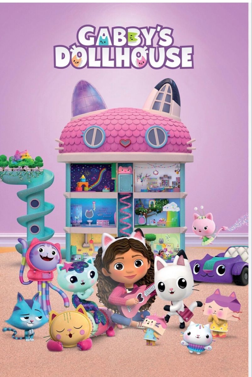 Background. Doll house, Balloons, Kids wallpaper